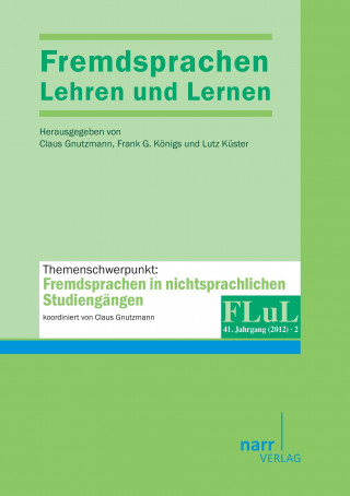 Buch Fremdsprachen Lehren und Lernen 2012 Heft 2 Claus Königs Gnutzmann