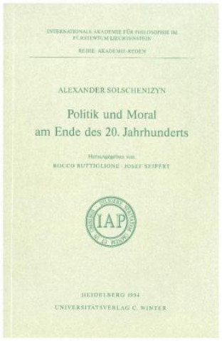 Kniha Politik und Moral am Ende des 20. Jahrhunderts Alexander Solschenizyn
