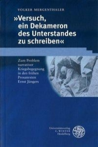 Książka Versuch, ein Dekameron des Unterstandes zu schreiben Volker Mergenthaler