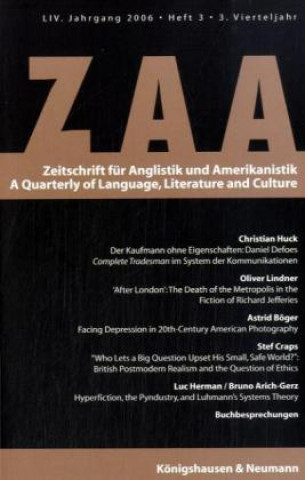 Kniha A Quaterly of Language, Literature and Culture Bernd Engler