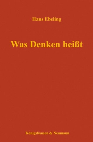 Kniha Was Denken heißt Hans Ebeling