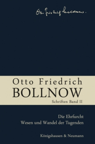 Book Otto Friedrich Bollnow: Schriften Ursula Boelhauve