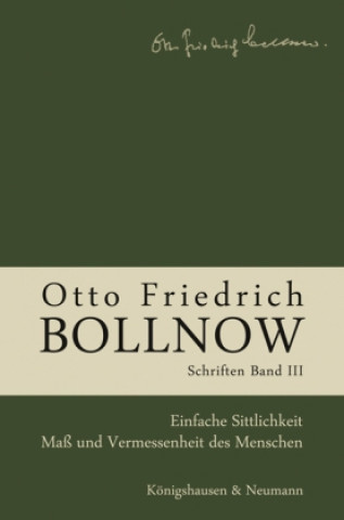 Könyv Otto Friedrich Bollnow: Schriften - Band 3 Ursula Boelhauve