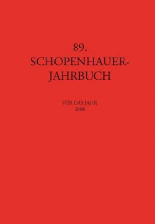 Könyv Schopenhauer Jahrbuch 89 Matthias Koßler