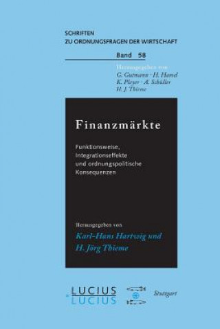Kniha Finanzm rkte Karl H. Hartwig