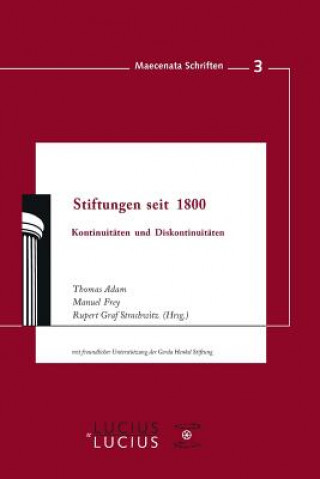 Книга Stiftungen seit 1800 Thomas Adam