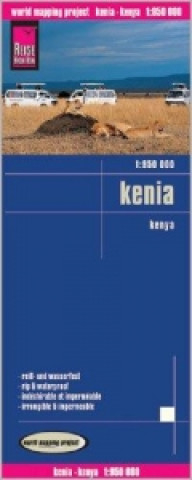 Nyomtatványok Reise Know-How Landkarte Kenia / Kenya (1:950.000). Kenya Reise Know-How Verlag