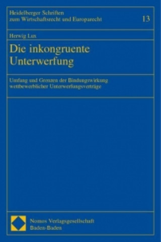 Kniha Die inkongruente Unterwerfung Herwig Lux