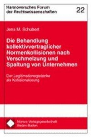 Kniha Die Behandlung kollektivvertraglicher Normenkollisionen nach Verschmelzung und Spaltung von Unternehmen Jens M. Schubert