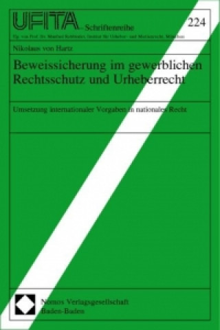 Buch Beweissicherung im gewerblichen Rechtsschutz und Urheberrecht Nikolaus von Hartz