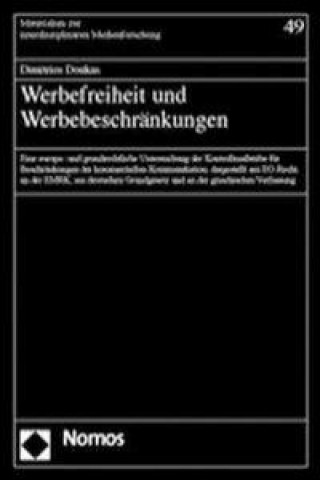 Book Werbefreiheit und Werbebeschränkung Dimitrios Doukas