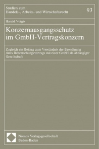 Książka Konzernausgangsschutz im GmbH-Vertragskonzern Harald Voigts