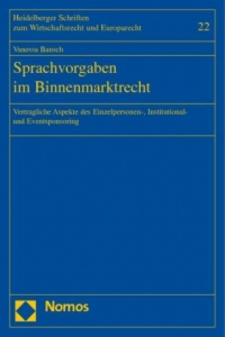 Kniha Sprachvorgaben im Binnenmarktrecht Vanessa Bansch