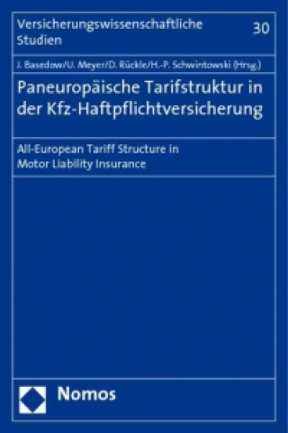 Kniha Paneuropäische Tarifstruktur in der Kfz-Haftpflichtversicherung Jürgen Basedow