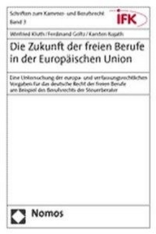 Knjiga Die Zukunft der freien Berufe in der Europäischen Union Winfried Kluth