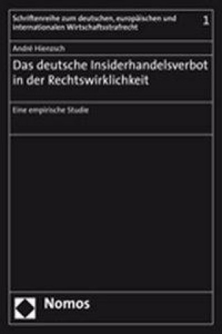 Carte Das deutsche Insiderhandelsverbot in der Rechtswirklichkeit André Hienzsch