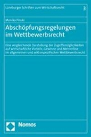 Kniha Abschöpfungsregelungen im Wettbewerbsrecht Monika Pinski