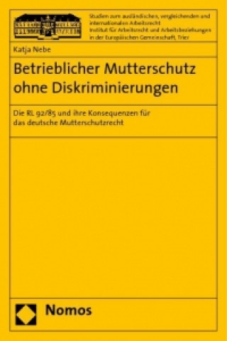 Könyv Betrieblicher Mutterschutz ohne Diskriminierungen Katja Nebe