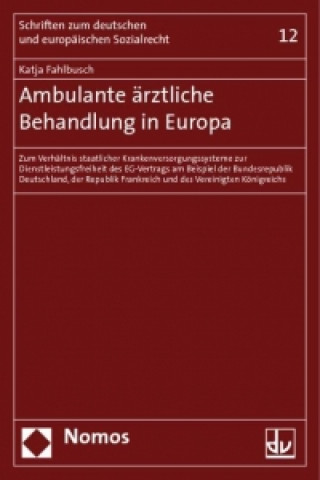 Kniha Ambulante ärztliche Behandlung in Europa Katja Fahlbusch