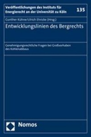 Kniha Entwicklungslinien des Bergrechts Gunther Kühne