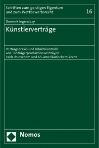 Книга Künstlerverträge Dominik Ingendaay