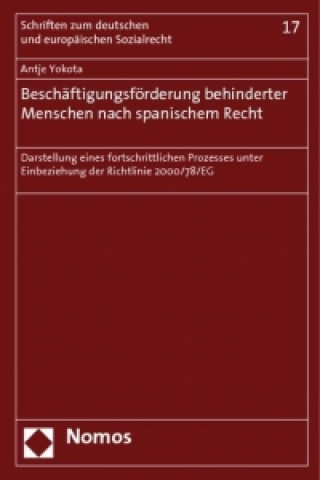 Книга Beschäftigungsförderung behinderter Menschen nach spanischem Recht Antje Yokota