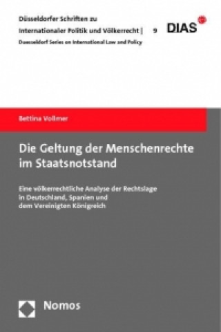 Knjiga Die Geltung der Menschenrechte im Staatsnotstand Bettina Vollmer