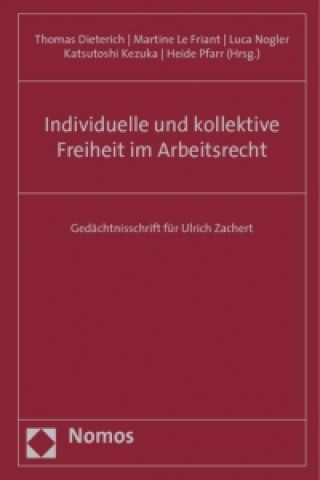 Kniha Individuelle und kollektive Freiheit im Arbeitsrecht Thomas Dieterich