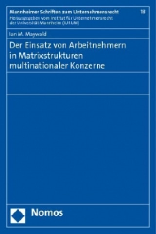 Knjiga Der Einsatz von Arbeitnehmern in Matrixstrukturen multinationaler Konzerne Ian M. Maywald