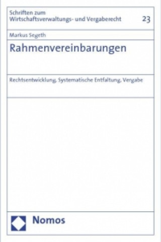 Kniha Rahmenvereinbarungen Markus Segeth