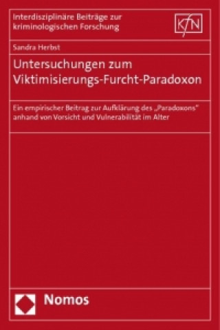 Carte Untersuchungen zum Viktimisierungs-Furcht-Paradoxon Sandra Herbst