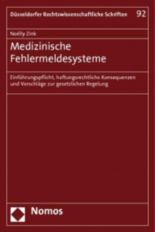 Книга Medizinische Fehlermeldesysteme Noëlly Zink