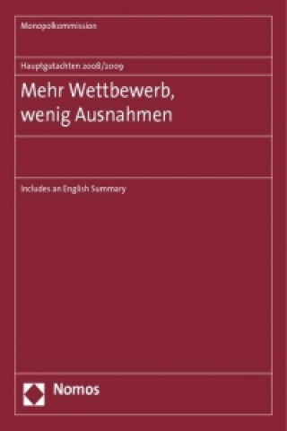 Книга Hauptgutachten 2008/2009 - Mehr Wettbewerb, wenig Ausnahmen 