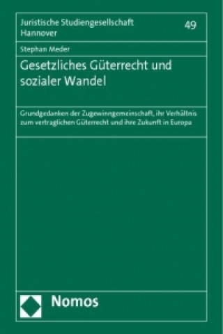 Kniha Gesetzliches Güterrecht und sozialer Wandel Stephan Meder