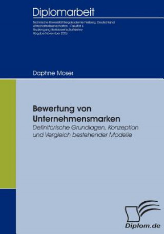 Buch Bewertung von Unternehmensmarken Daphne Moser