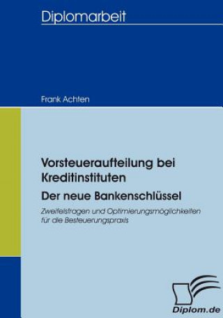 Książka Vorsteueraufteilung bei Kreditinstituten Frank Achten