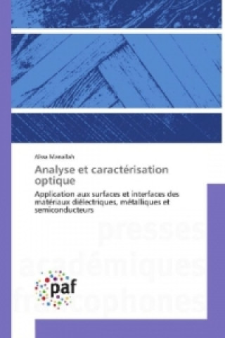 Libro Analyse et caractérisation optique Aïssa Manallah