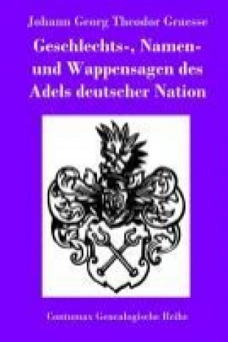 Carte Geschlechts-, Namen- und Wappensagen des Adels deutscher Nation Johann Georg Theodor Graesse