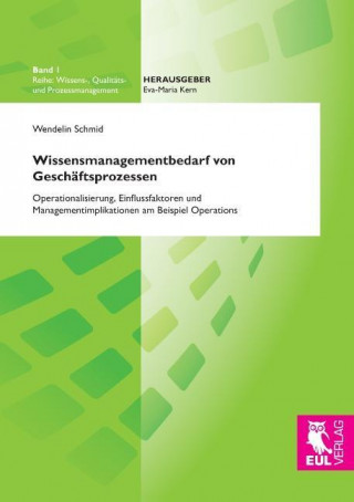 Książka Wissensmanagementbedarf von Geschäftsprozessen Wendelin Schmid