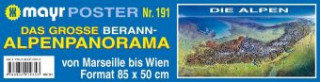 Tiskanica Mayr Panoramakarte Das große Berann-Alpenpanorama 