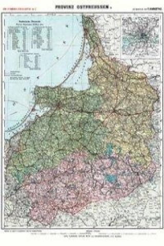Nyomtatványok Historische Karte: Provinz Ostpreussen ­ um 1910 (Plano) Friedrich H. Handtke