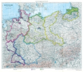 Tiskovina Historische Karte: Deutschland mit Besatzungszonen - 1. September 1945 (plano) 