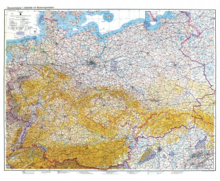 Tlačovina Historische Karte: DEUTSCHLAND  1938 - Übersichtskarte mit der Bodenorganisation der Deutschen Luftwaffe (plano) Harald Rockstuhl