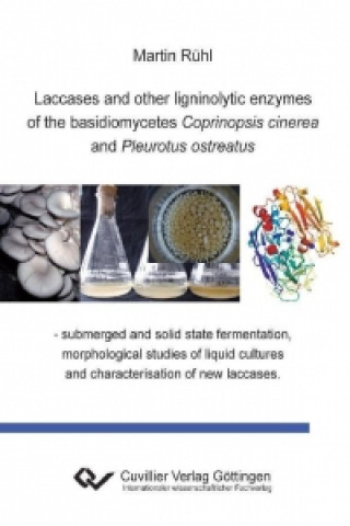 Kniha Laccases and other ligninolytic enzymes of the basidiomycetes Coprinopsis cinerea and Pleurotus ostreatus. - submerged and solid state fermentation, m Martin Rühl