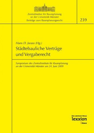 Boek Städtebauliche Verträge und Vergaberecht Hans D. Jarass