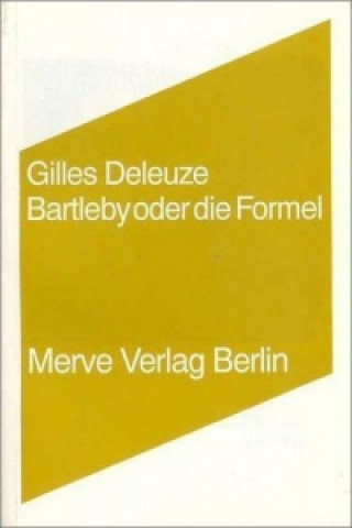 Boek Bartleby oder die Formel Gilles Deleuze