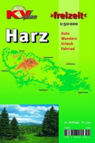 Materiale tipărite Harz (Gesamtharz-Karte), KVplan, Wanderkarte/Harzklub-Wanderwege/Freizeitkarte/Radkarte, 1:50.000 