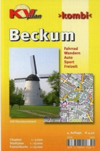 Nyomtatványok Beckum, KVplan, Radkarte/Wanderkarte/Stadtplan, 1:25.000 / 1:15.000 / 1:5.000 