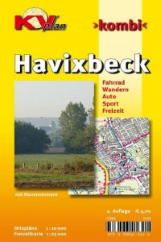 Tiskovina Havixbeck, KVplan, Radkarte/Wanderkarte/Stadtplan, 1:25.000 / 1:10.000 