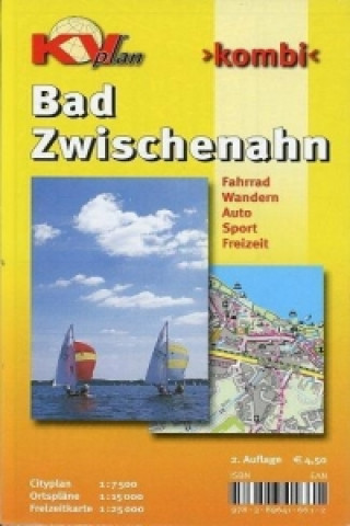 Tlačovina Bad Zwischenahn, KVplan, Radkarte/Knotenpunktkarte/Wanderkarte/Stadtplan, 1:30.000 / 1:15.000 / 1:7.500 